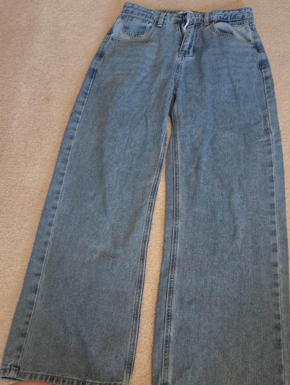 High-Rise Wide Leg Jeans for Women in Light Blue